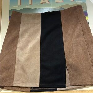 Altar'd State A-Line Skirt in Brown and Black